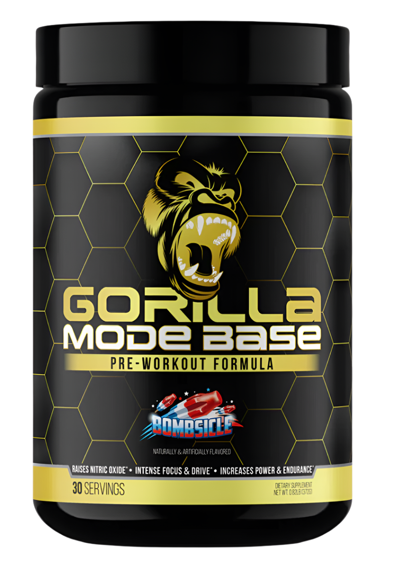 Gorilla Mind Gorilla Mode Base – High-Dosed Daily Driver Pre-Workout – Creatine-Free, Stim-Loaded, GI-Friendly Formula