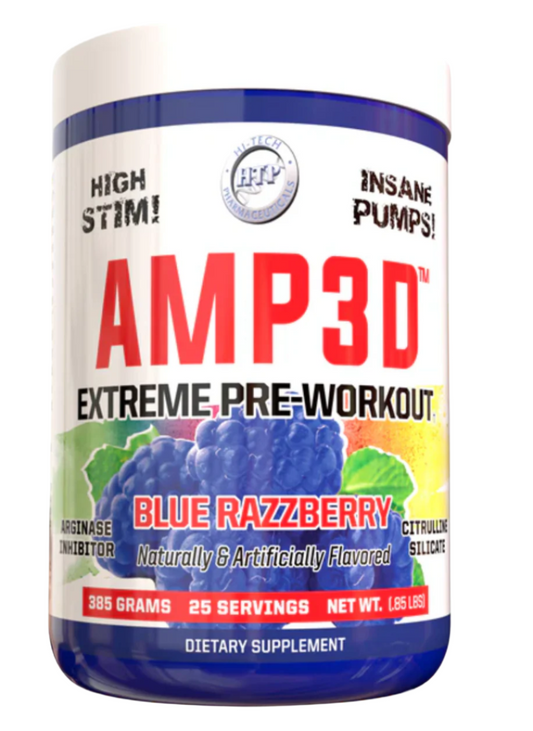 Hi-Tech Amped 3D Pre-Workout | 25 serv (Hight Stim) (Choose Flavor)