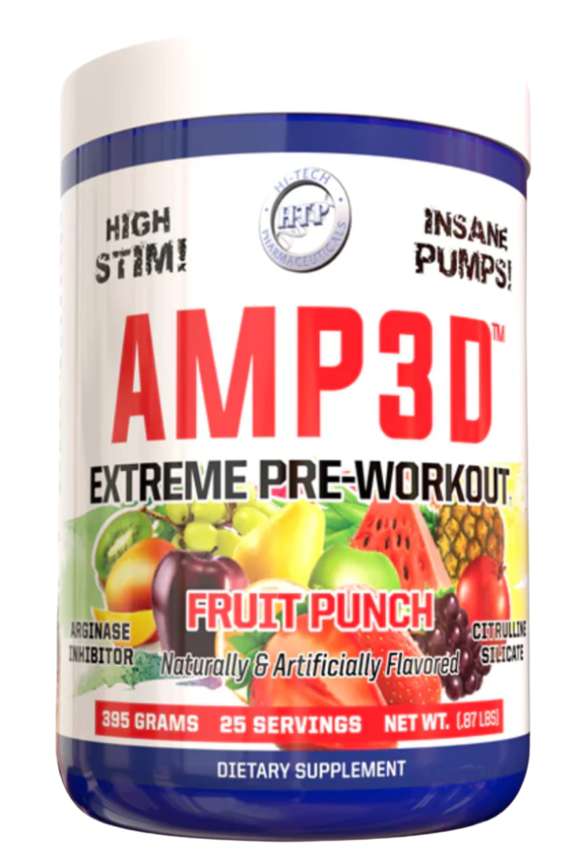 Hi-Tech Amped 3D Pre-Workout | 25 serv (Hight Stim) (Choose Flavor)