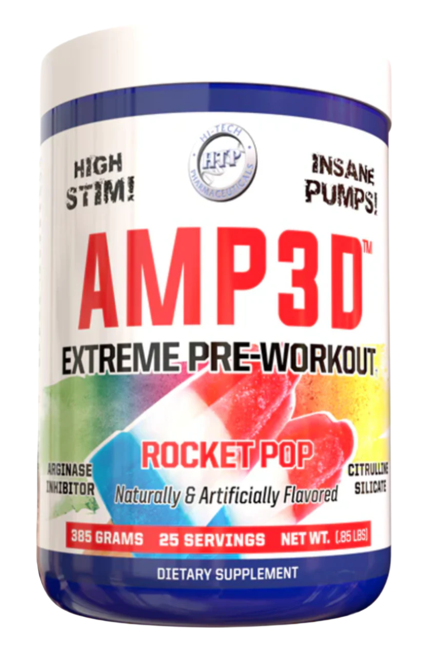 Hi-Tech Amped 3D Pre-Workout | 25 serv (Hight Stim) (Choose Flavor)