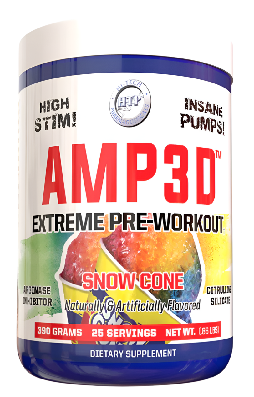 Hi-Tech Amped 3D Pre-Workout | 25 serv (Hight Stim) (Choose Flavor)