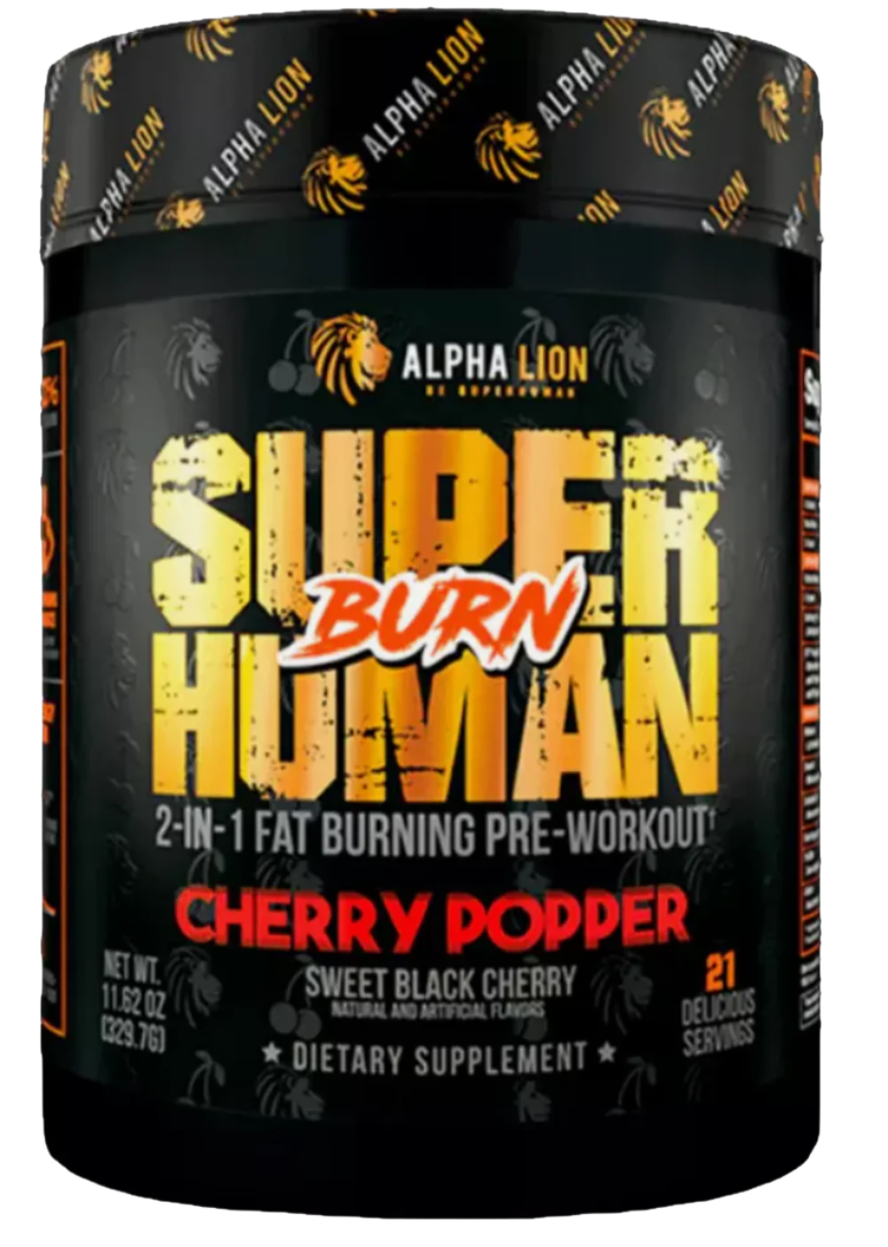 ALPHA LION Superhuman Burn 2-in-1 Pre Workout | Fat Loss Support, Energy & Focus Powder (21 Servings) Choose Flavor