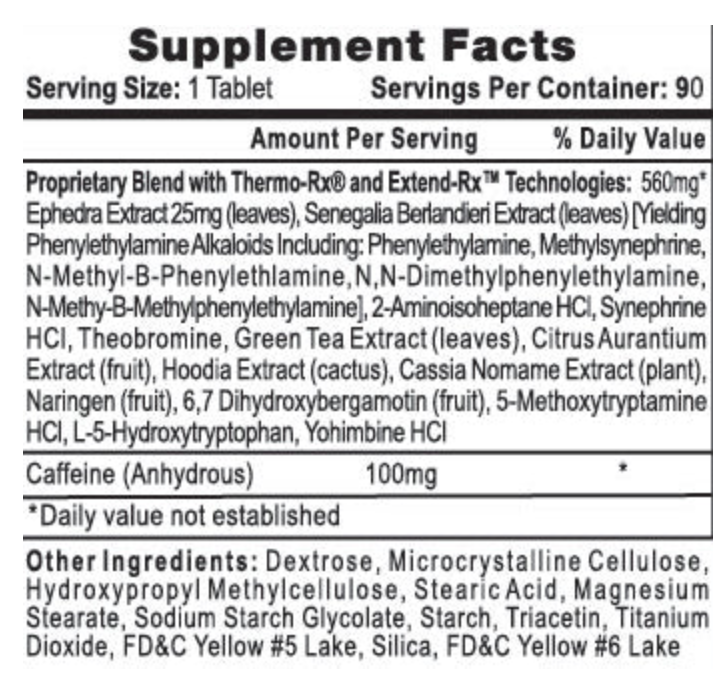 Hi-Tech Lipodrene (w ephedra) (90 Count)